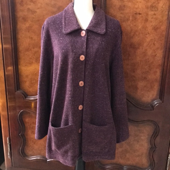 The Territory Ahead Sweaters - Vintage The Territory Ahead Purple Button Down Cardigan